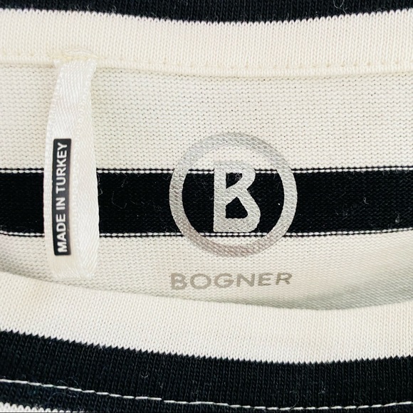 NWT: BOGNER | Stana 3/4-Arm Black and White 100% Cotton Shirt - Picture 9 of 10